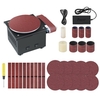 Mini Banc Ponceuse à Courroie et à Disque Affûteuse de Bords Électrique 7 Vitesse Variable 10 Disques/Courroies de Ponçage DIY Benchtop Ponçage Polissage Rectifieuse pour Bois Métal Acrylique