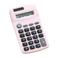 Mini calculatrice mignonne 8 chiffres affichage solaire et batterie double puissance calculatrice électronique portable outil de comptabilité pour les élèves des écoles enfants bureau maison
