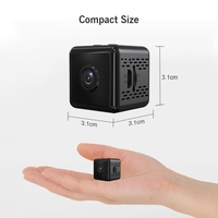 Mini caméra portable haute définition 1080P Smart WiFi Caméra de sécurité sans fil Vision nocturne Détection de mouvement avec fonction APP Support de base de conception magnétique pour la sécurité à domicile Exercices extérieurs Surveillance d