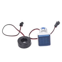 Mini carré LED Voltmètre Numérique Ampèremètre Signal Lumière Tension Indicateur de Courant AC 60-500V 0-100A