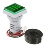 Mini carré numérique Volt-ampèremètre Voltamètre Ampèremètre Voltmètre Cymomètre Trois LED Affichage Tension,  Courant et Fréquence Indicateur Moniteur AC Panneau Compteur AC60-500V AC0-100A 20-75Hz