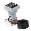 Mini carré numérique Volt-ampèremètre Voltamètre Ampèremètre Voltmètre Cymomètre Trois LED Affichage Tension,  Courant et Fréquence Indicateur Moniteur AC Panneau Compteur AC60-500V AC0-100A 20-75Hz