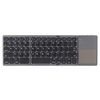 Mini clavier sans fil BT pliable ultra mince et mince portable avec pavé tactile pour téléphone portable PC
