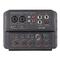 Mini console de mixage audio portable musicale à 4 canaux Console de mixage multifonction en direct