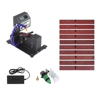 Mini courroie de 200W Sander à ponçon électrique Broyeuse à polir à sec et humide Broyeuse à sable à petite courroie de sable Régulation de la vitesse sans marche avec 10 courroies de ponnage pour le polissage du bois acrylique (Cinture S 30*380mm