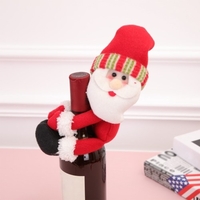 Mini couvercle de bouteille de vin de Noël décor de dîner de festivals