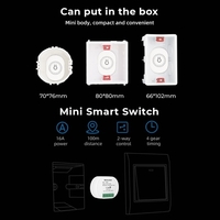 Mini disjoncteur sans fil 433MHz Module de commutation de relais 16A Prise en charge de la synchronisation et du contrôle bidirectionnel,  Module de disjoncteur bricolage à télécommande intelligente,  Aucune connexion Wi-Fi ou APP requise (AC 85-250V)