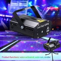 Mini DJ Disco Stage Strobe Projector Light Voice activé avec télécommande Party Club KTV Light