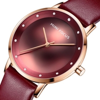 MINI FOCUS femmes montre à Quartz classique montre de mode avec bracelet en cuir 3ATM étanche femme boîte de montre paquet