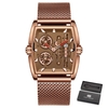MINI FOCUS Hommes Montre Mouvement À Quartz avec Bracelet En Acier Maille Affichage De L