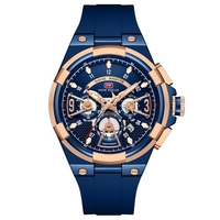 MINI FOCUS MF0402G élégant hommes montre à Quartz multifonctionnel affaires décontracté montre-bracelet 30M étanche/calendrier/lumineux/heure-minute-seconde affichage