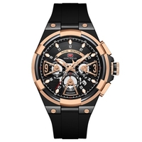 MINI FOCUS MF0402G élégant hommes montre à Quartz multifonctionnel affaires décontracté montre-bracelet 30M étanche/calendrier/lumineux/heure-minute-seconde affichage