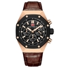 MINI FOCUS MF0417G élégant hommes montre à Quartz bracelet en cuir véritable multifonctionnel montre-bracelet d