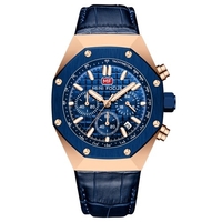 MINI FOCUS MF0417G élégant hommes montre à Quartz bracelet en cuir véritable multifonctionnel montre-bracelet d