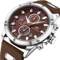 MINI FOCUS Mode Lumineux Quartz Homme Montre Étanche Silicone Bande Hommes Casual Montre-Bracelet Chrono Sports Style + Boîte