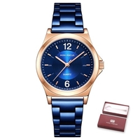 MINI FOCUS Montre à quartz pour femme Montres de mode pour femme avec bracelet en acier solide 3ATM Bracelets féminins étanches pour les affaires et la vie"idienne (boîte emballée)