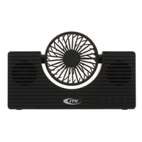 Mini haut-parleur Bluetooth avec ventilateur Haut-parleur pour téléphone sans fil Multi-fonctionnel Support de caisse de résonance portable Carte TF AUX IN Lecteur MP3