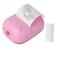 Mini imprimante de poche Imprimante thermique portable Photo Photo Memo List Imprimante de reçus BT Connexion sans fil 200 dpi avec 1 rouleau de papier thermique Compatible avec Android iOS