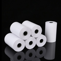 Mini-imprimante thermique portable avec câble USB + 6 rouleaux Papier thermique 57*30mm Faux Questions Notes Imprimerie Papiers