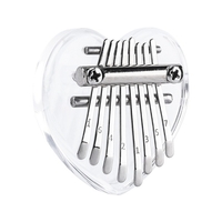 Mini Kalimba 8 touches Piano en cristal acrylique transparent