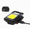Mini lampe de poche LED Lampe de secours portable Rechargeable Porte-clés Lampe de travail COB avec 4 modes d