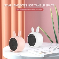 Mini lapin design petit interrupteur de chauffage électrique portable 800 W et capteur de protection contre la surchauffe faible haute qualité utilisé dans la chambre bureau de travail cuisine Den rose US