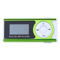 Mini lecteur de musique MP3 portable Lecteur MP3 en métal avec écran LCD Prise en charge de la lumière LED Carte mémoire TF Format audio MP3 / WMA Noir