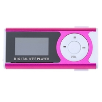 Mini lecteur de musique MP3 portable Lecteur MP3 en métal avec écran LCD Prise en charge de la lumière LED Carte mémoire TF Format audio MP3 / WMA Noir