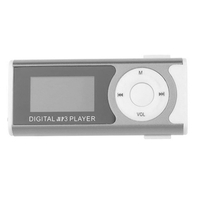 Mini lecteur de musique MP3 portable Lecteur MP3 en métal avec écran LCD Prise en charge de la lumière LED Carte mémoire TF Format audio MP3 / WMA Noir