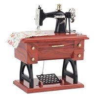Mini Machine à coudre boîte à musique rétro classique pédale Machine à coudre Table bureau mécanique mécanique à musique Machine