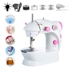 Mini Machine à Coudre Réglable 2 Vitesse Double Fil Portable Électrique Ménage Machine À Coudre Multifonction avec Lumières et Cutter Pédale Pour Ménage Voyage Débutant Masque DIY