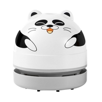 Mini machine à outils de nettoyage de bureau pour nettoyeur de poche Design Panda Bouche de Sunction plate / à commande USB / Cellule rechargeable haute capacité 1200mAh intégrée pour le nettoyage de canapé de clavier de bureau Utilisation"idien