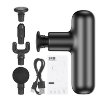 Mini masseur électrique portable à percussion masseur pistolet de massage musculaire avec 4 têtes de massage 4 niveaux de vitesse batterie rechargeable 2000mAh pour le soulagement de la douleur au cou