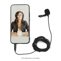 Mini Micro Lavalier Micro à pince à condensateur omnidirectionnel avec prise TRRS 3, 5 mm Câble de 3 mètres de long pour ordinateur tablette Smartphone Enregistrement professionnel Prise de vue vidéo Enseignement en ligne