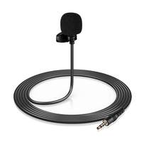 Mini microphone à condensateur cravate cravate à pince avec prise 4 broches 3, 5 mm câble de 3 mètres