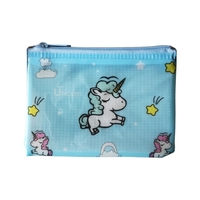Mini mignon PVC stylo crayon sac dessin animé dossier dossier maille cosmétique