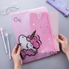 Mini mignon PVC stylo crayon sac dessin animé dossier dossier maille cosmétique
