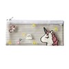 Mini mignon PVC stylo crayon sac dessin animé dossier dossier maille cosmétique