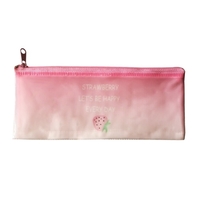 Mini mignon PVC stylo crayon sac dessin animé dossier dossier maille cosmétique