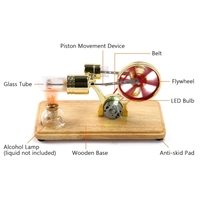 Mini moteur à air chaud Stirling modèle de moteur coloré LED générateur de puissance électrique Kit éducatif scientifique pour enfants enfants