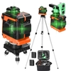 Mini multifonctionnel 12 lignes lumière verte laser niveau 3 ° machine à nivellement automatique USB batterie au lithium rechargeable outil de nivellement 3 couleurs en option