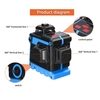Mini multifonctionnel 12 lignes lumière verte niveau laser 3 ° Machine à nivellement automatique USB Outil de nivellement de batterie au lithium rechargeable 3 couleurs en option