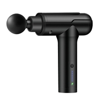 Mini pistolet de massage à percussion USB Thérapie par percussion profonde Pistolet de massage fascia haute puissance Masseur musculaire 6 vitesses réglables avec 6 têtes de massage