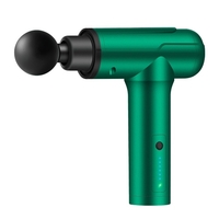 Mini pistolet de massage à percussion USB Thérapie par percussion profonde Pistolet de massage fascia haute puissance Masseur musculaire 6 vitesses réglables avec 6 têtes de massage