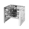 Mini poêles à bois de chauffage en plein air appareil de cuisson de camping pique-nique voyage poêles à bois carrés en acier inoxydable gril pliant