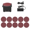 Mini ponceuse à disque électrique Affûteuse de bord électrique 7 vitesses variables 10 disques de ponçage DIY Benchtop Ponçage Polissage Rectifieuse pour Bois Métal Acrylique Pierre