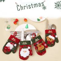 Mini porte-couverts de Noël avec corde suspendue Mini porte-argenterie Couvertures de bonbons Thanksgiving Day Gift Holiday Festivals Dinner Decor