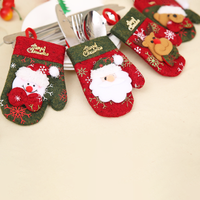Mini porte-couverts de Noël avec corde suspendue Mini porte-argenterie Couvertures de bonbons Thanksgiving Day Gift Holiday Festivals Dinner Decor