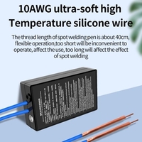 Mini poste de soudage par points 6 vitesses de puissance réglables pour le soudage de batteries au lithium cylindriques Batteries nickel-hydrure métallique Cellule nickel-cadmium et feuille nickelée 0, 1-0, 15 mm