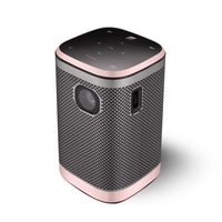 Mini projecteur portable Projecteur de film vidéo DLP Home cinéma 4500Lumens Android 6.0 (1G + 8G) Pavé tactile / télécommande avec prise en charge du haut-parleur HIFI Fonction WiFi BT Écran de synchronisation filaire et sans fil Compatible avec la